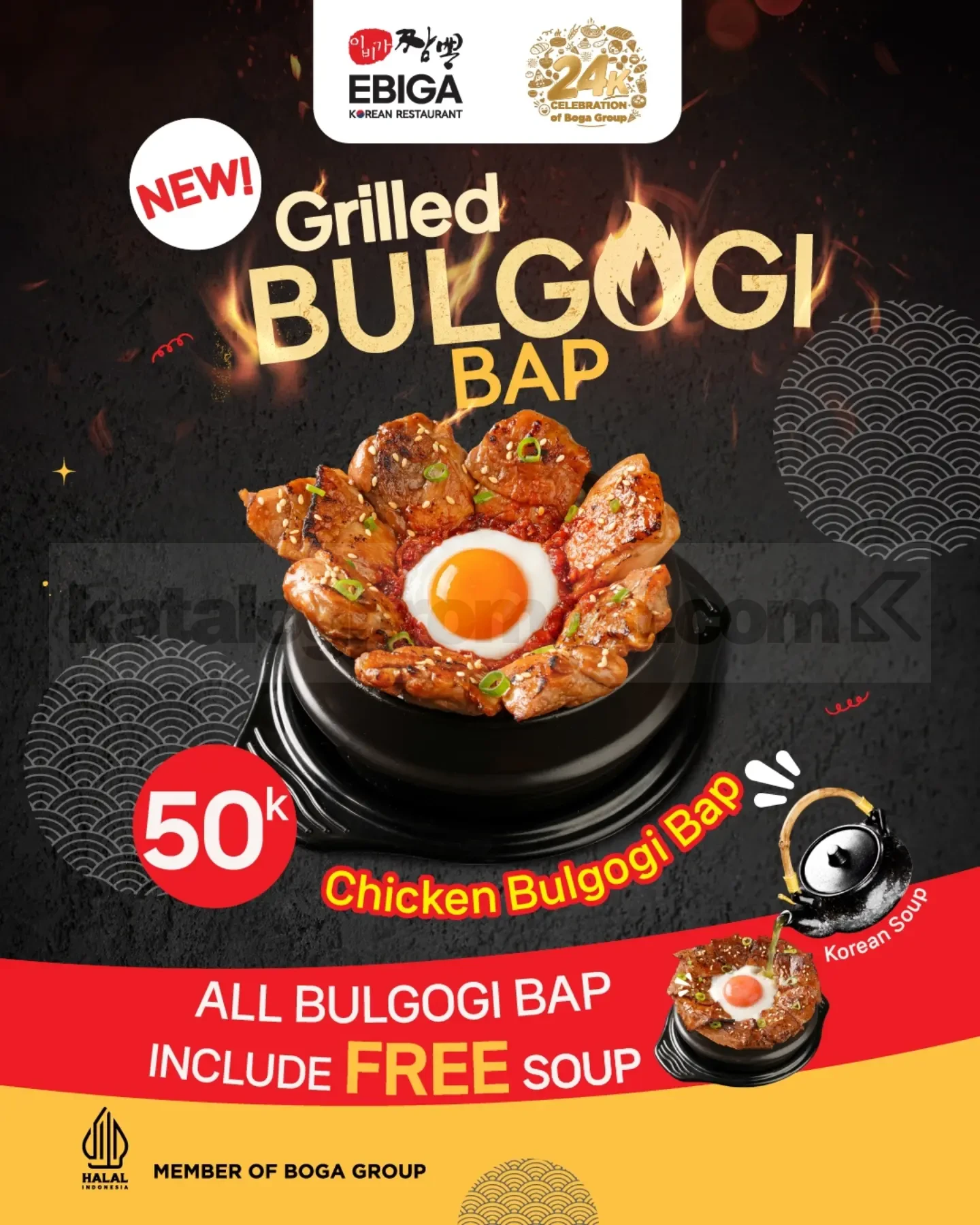 Promo Ebiga NEW Grilled Bulgogi Bap Mulai Rp. 50.000 Promo Ebiga NEW Grilled Bulgogi Bap Mulai Rp. 50.000 4