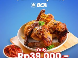 Promo Emado’s BCA 1 Ekor Ayam Rp. 39.000 dengan ayam utuh dan sambal spesial di seluruh outlet Emados