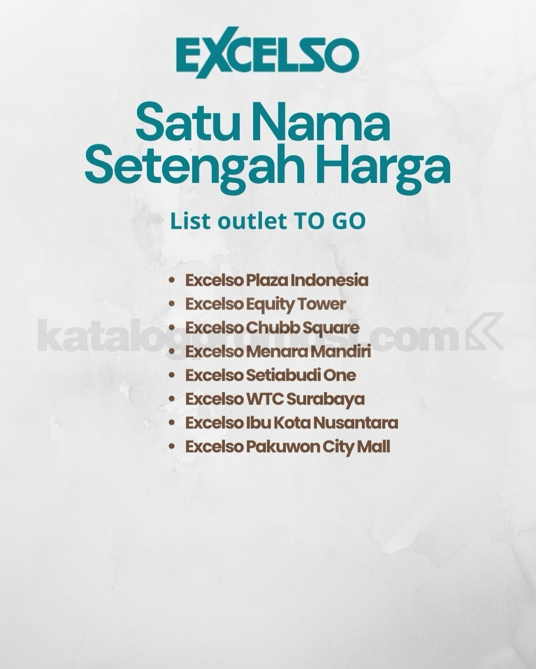Promo EXCELSO Diskon 50% Pemilik Nama Tunggal Promo EXCELSO Diskon 50% Pemilik Nama Tunggal 5