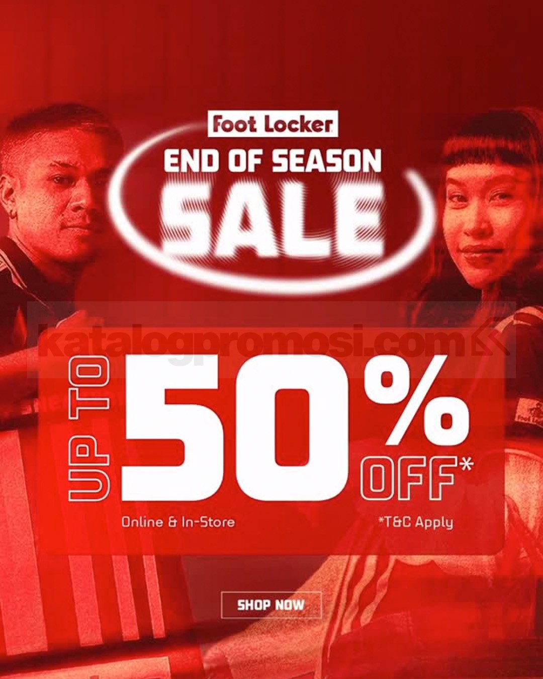 Promo Foot Locker End of Season Sale Diskon Hingga 50% Promo Foot Locker End of Season Sale Diskon Hingga 50% untuk berbagai koleksi sepatu pilihan selama stok masih tersedia.