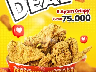 Promo Fritto Chicken Worth It Deal 5 Ayam Crispy Rp. 75.000 paket ayam crispy sharing hemat