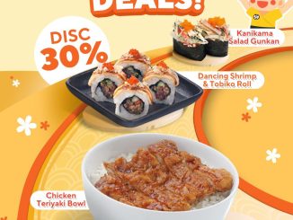 Promo Genki Sushi Crazy Deals Menu Favorit Diskon 30% dengan harga mulai Rp. 18.000 hingga akhir Januari 2026.