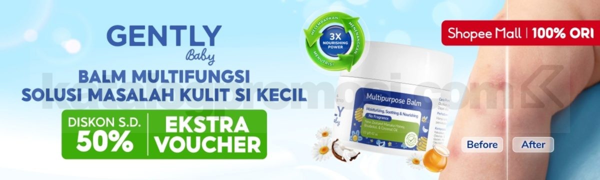 Promo Gently Baby Multipurpose Balm Diskon 50% Menenangkan Kulit Sensitif Promo Gently Baby Multipurpose Balm diskon 50% menenangkan kulit sensitif