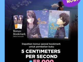 Promo Gramedia 5 Centimeters Per Second Rp. 58.000 bonus bookmark spesial