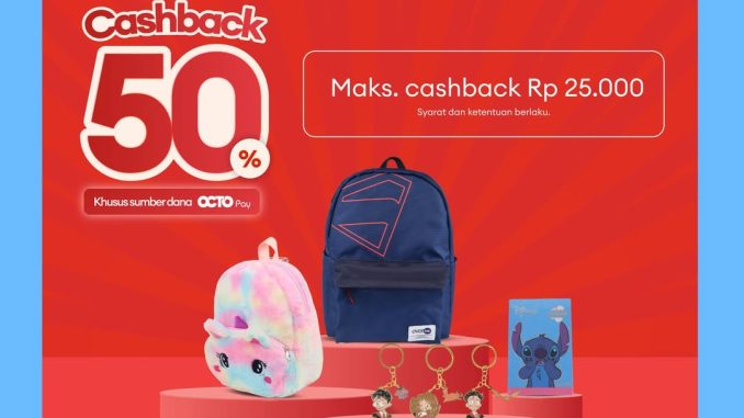 Promo Gramedia Cashback 50% QR OCTO Pay hingga Rp. 25.000