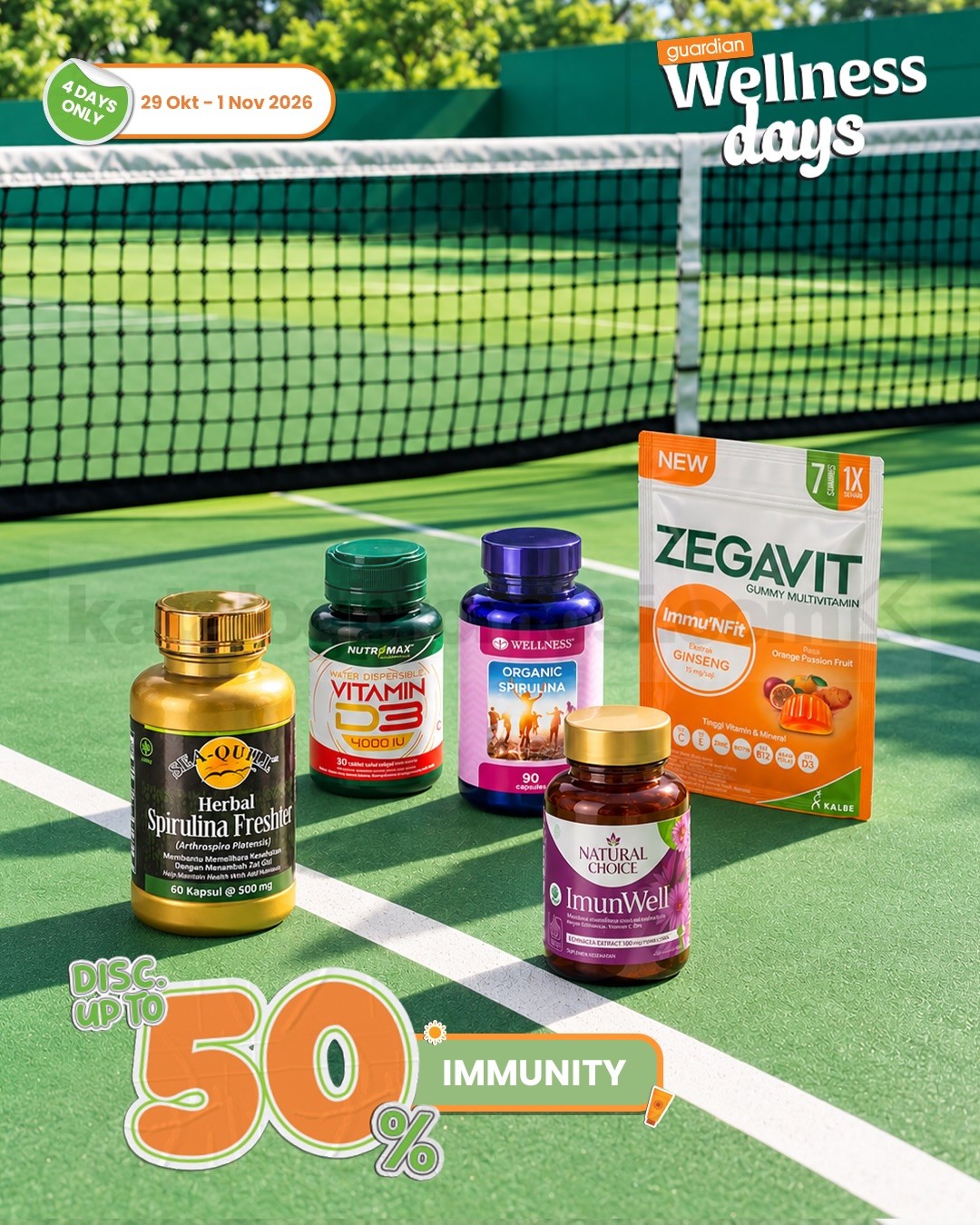 Promo Guardian Wellness Days Diskon hingga 50% Promo Guardian Wellness Days diskon hingga 50% untuk produk kesehatan dan perawatan kulit