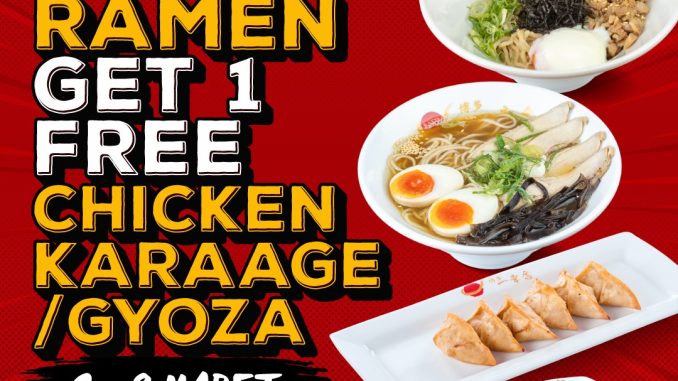 Promo Hakata Ikkousha Gratis Chicken Karage atau Gyoza beli 2 ramen gratis 1 side dish