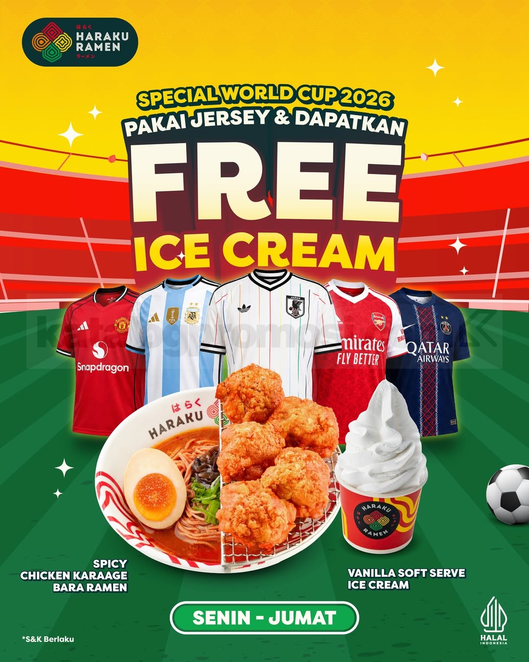 Promo Haraku Ramen World Cup FREE Ice Cream Promo Haraku Ramen World Cup FREE Ice Cream 1
