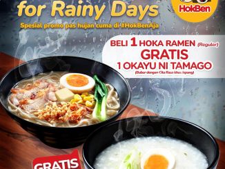 Promo HokBen Double Warmth Beli 1 GRATIS 1 pas hujan