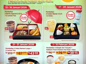 Promo HokBen Opening Eastvara BSD Gratis Payung & Tumbler dengan paket hemat bento dan ramen