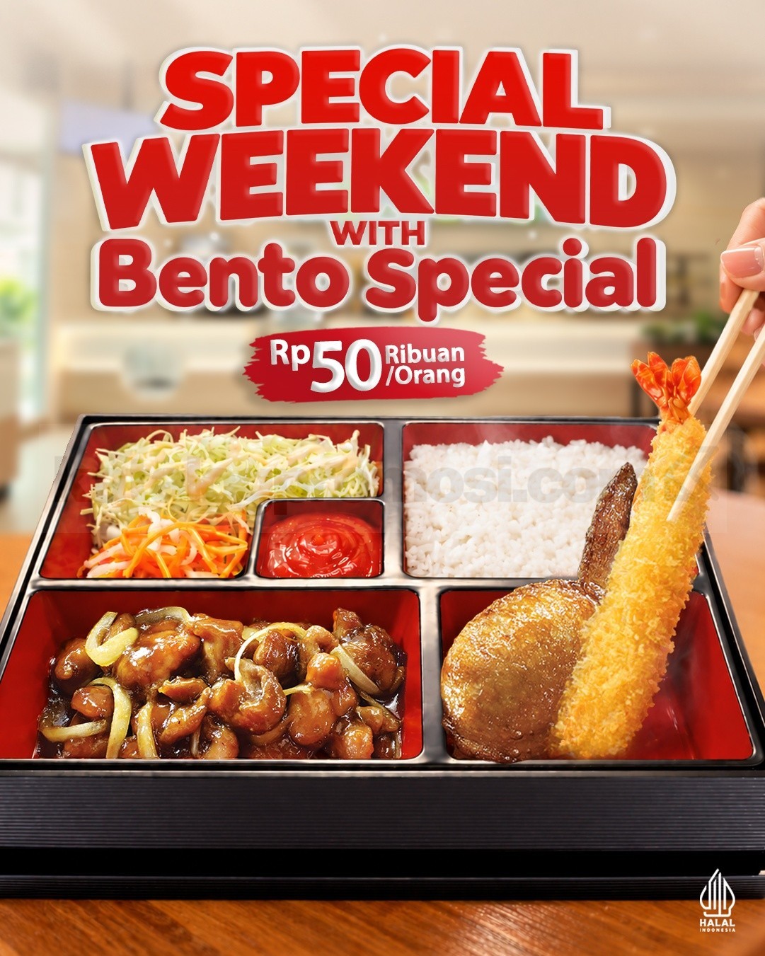 Promo HokBen Weekend Deals Bento Special Mulai Rp50 Ribuan Promo HokBen Weekend Deals Bento Special mulai Rp50 ribuan dengan 2 Bento Special 1 dan 2 Ocha