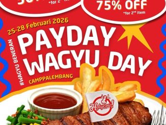 Promo Holycow! Payday Wagyu Day Diskon Hingga 75% untuk Wagyu MB-5 dan MB-9 item kedua di Camp Palembang