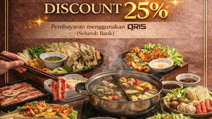 Promo I-tasuki Alam Sutera Diskon 25% bayar QRIS weekday food only