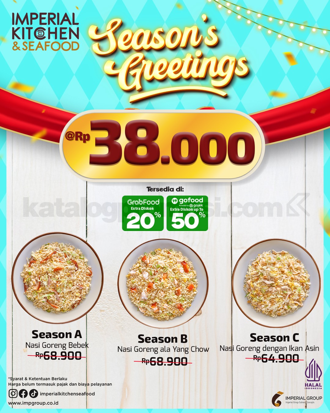 Promo Imperial Kitchen Season’s Greetings Paket Menu mulai Rp. 38.000 Promo Imperial Kitchen Season’s Greetings Paket Menu mulai Rp. 38.000 1