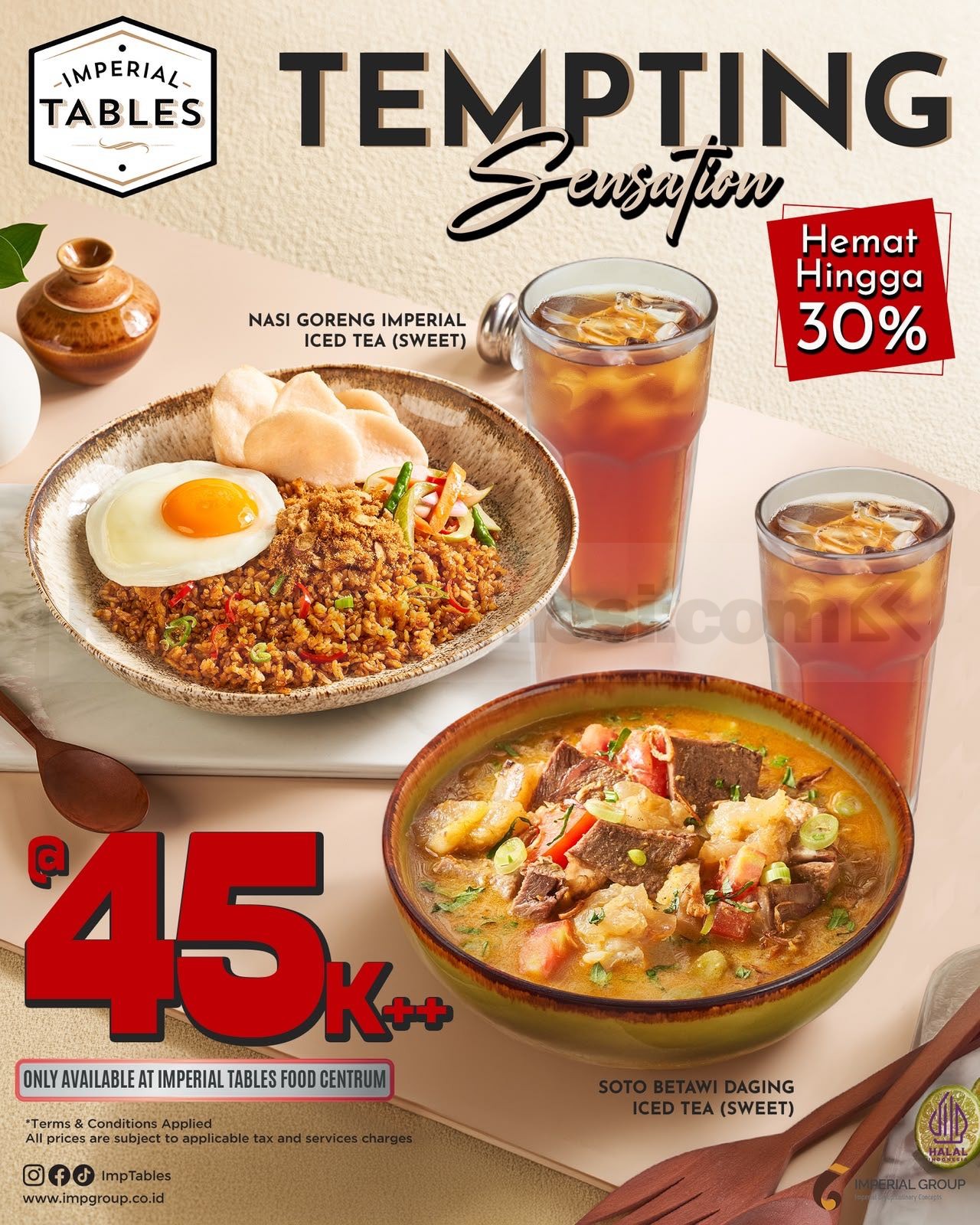 Promo Imperial Tables Tempting Sensation Menu Rp45.000++ Promo Imperial Tables Tempting Sensation Menu Rp45.000++ dengan dua pilihan set menu