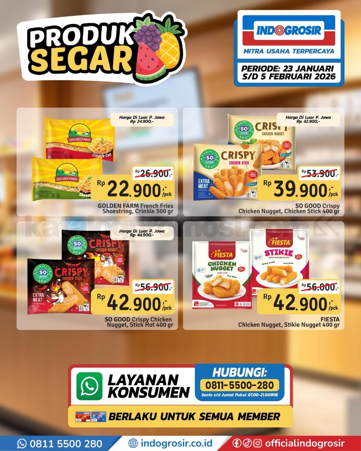 Promo INDOGROSIR Produk Segar 23 Januari – 5 Februari 2026 Promo INDOGROSIR Produk Segar 23 Januari – 5 Februari 2026 2