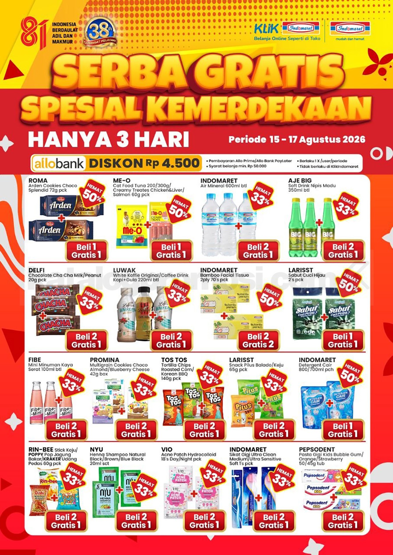 Promo Indomaret Merdeka 17 Agustus Beli 1 Gratis 1 Promo Indomaret Merdeka 17 Agustus Beli 1 Gratis 1