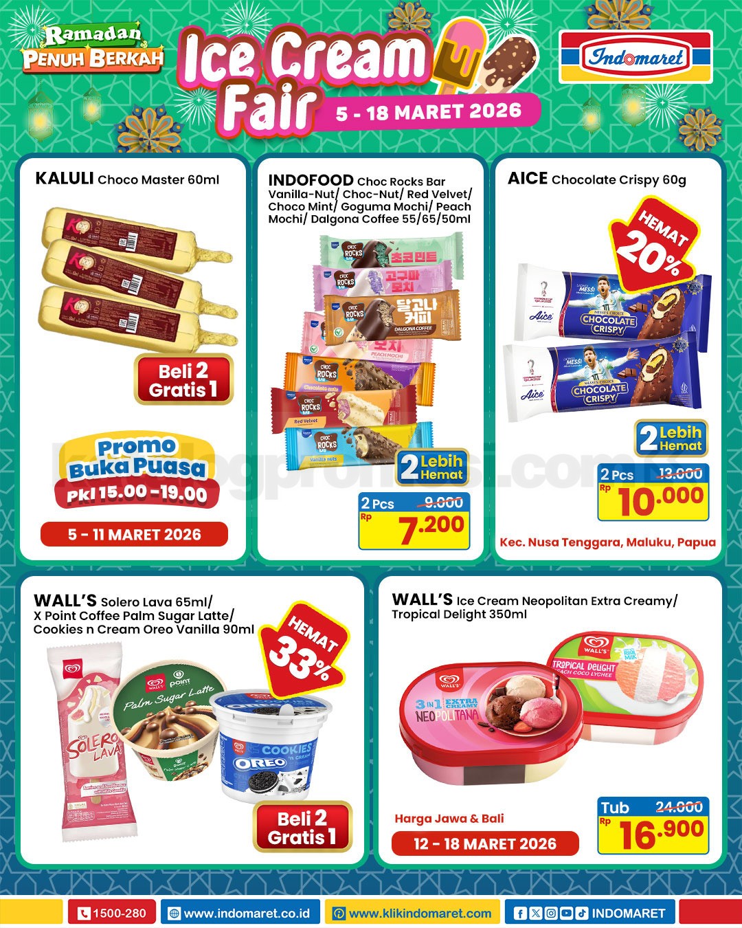 Promo Indomaret Ramadan Ice Cream Fair Beli 2 GRATIS 1 Promo Indomaret Ramadan Ice Cream Fair berbagai promo es krim periode Maret 2026