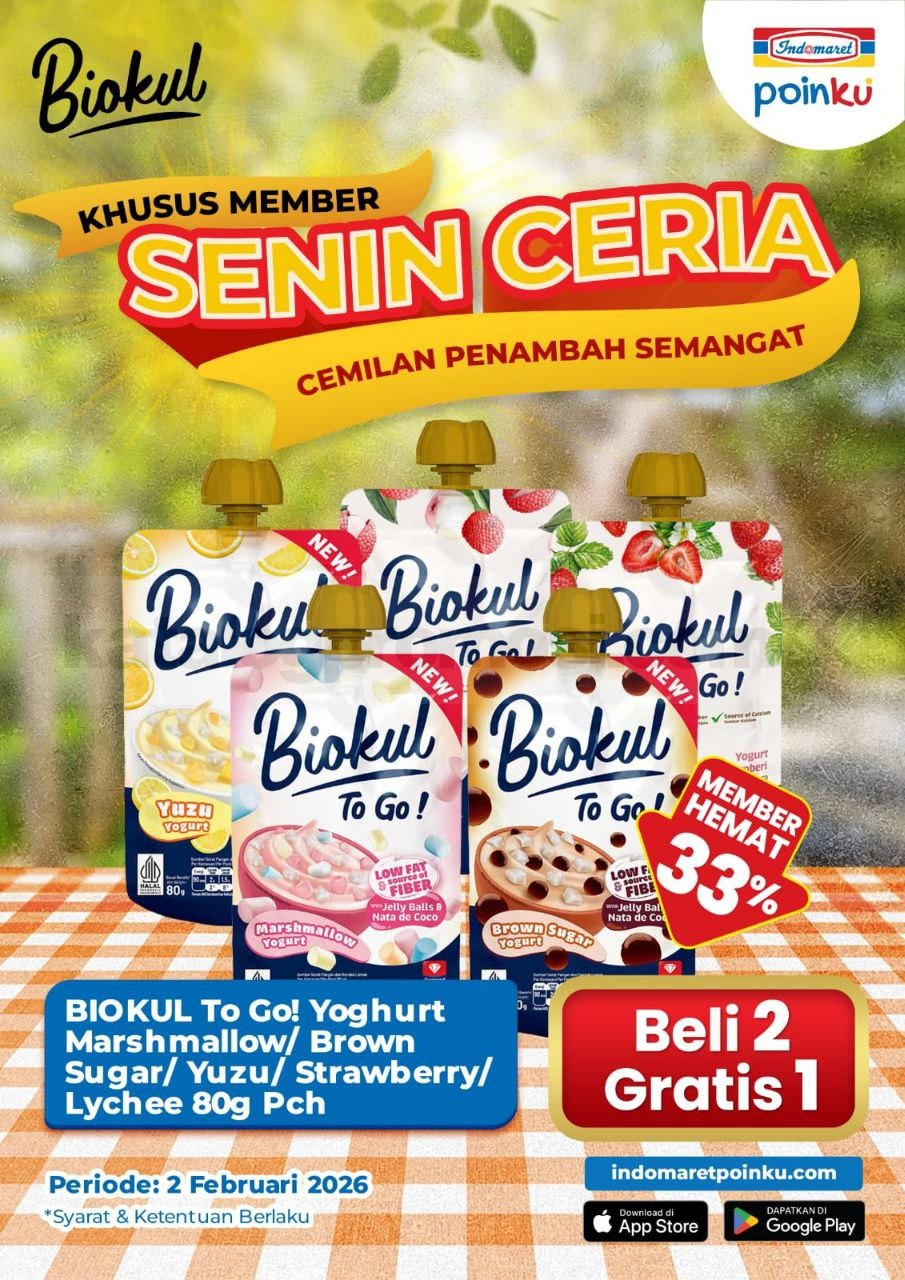 Promo Indomaret Senin Ceria Beli 2 Gratis 1 Promo Indomaret Senin Ceria beli 2 gratis 1 khusus member Poinku