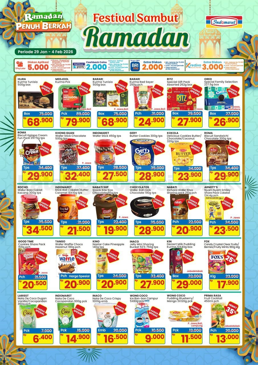Promo Indomaret Sirup & Biskuit Ramadan 29 Januari – 4 Februari 2026 Promo Indomaret Sirup & Biskuit Ramadan 29 Januari – 4 Februari 2026 1