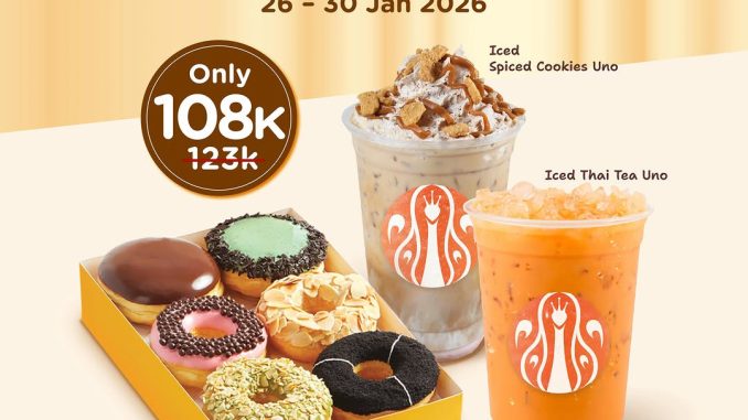 Promo JCO Payday Treats 1/2 Lusin Donuts + Minuman Rp. 108.000