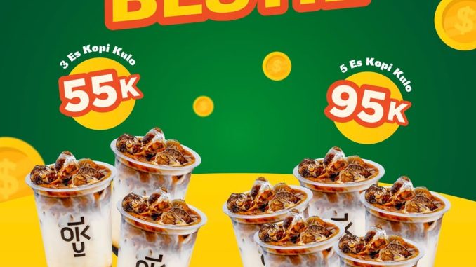 Promo Kedai Kopi KULO Payday Bestie Es Kopi Rp. 55.000 paket 3 dan 5 cup
