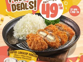Promo Kimukatsu Crazy Payday Deals Chicken Katsu Set Rp.49ribuan periode 27 April – 1 Mei 2026 dine-in setelah follow Instagram @kimukatsuid
