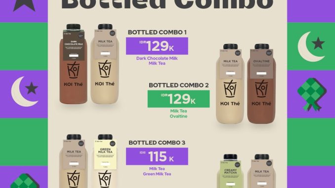 Promo KOI The Spesial Treats Bottled Combo mulai Rp. 115.000 paket minuman bottled Milk Tea dan varian favorit