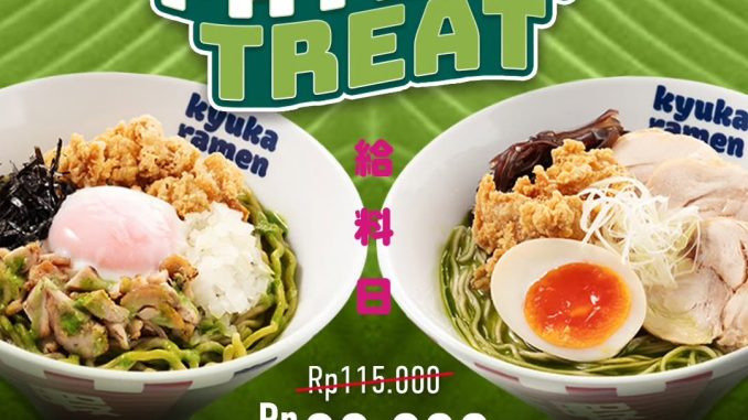 Promo KYUKA RAMEN Payday Treat Matcha Series Rp. 99.000
