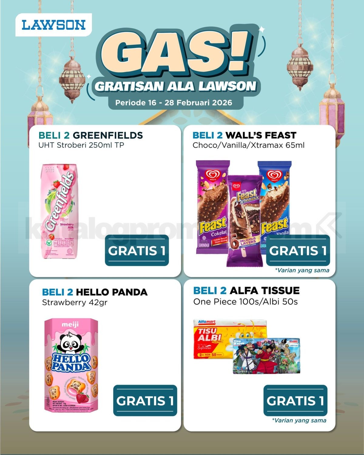 Promo Lawson Gas Gratisan Beli 2 Gratis 1 Promo Lawson Gas Gratisan Beli 2 Gratis 1 periode 16 Februari 2026 - 28 Februari 2026