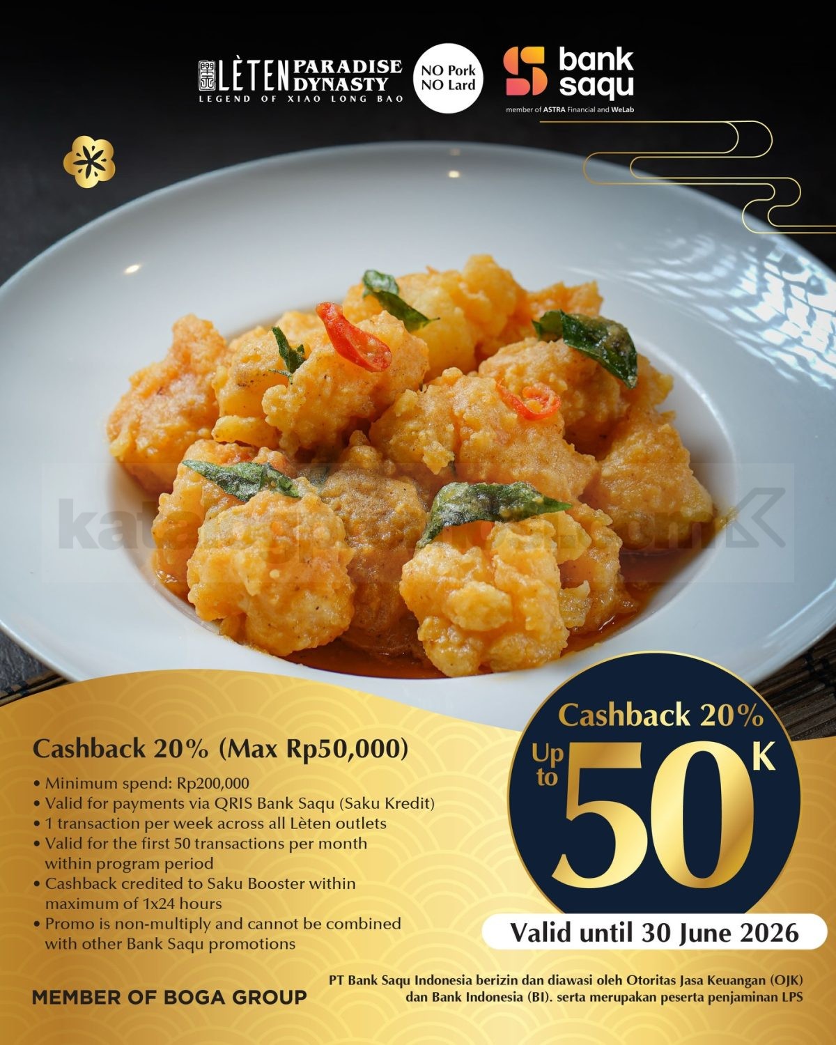 Promo Lèten Paradise Dynasty Bank Diskon hingga 30% Promo Lèten Paradise Dynasty Bank Diskon hingga 30% 1