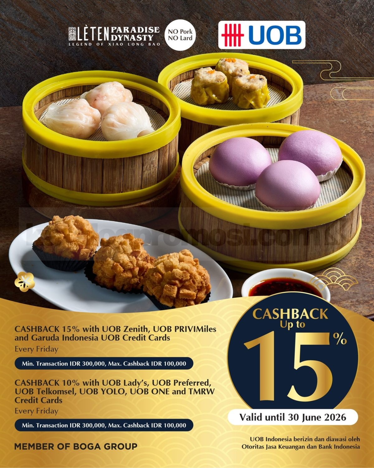 Promo Lèten Paradise Dynasty Bank Diskon hingga 30% Promo Lèten Paradise Dynasty Bank Diskon hingga 30% 6