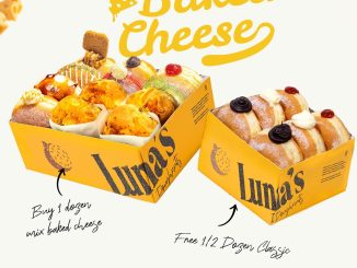 Promo Luna’s Doughnuts BUY 1 GET 1 Triple Baked Cheese Rp. 192.000 periode 19 – 26 Januari 2026