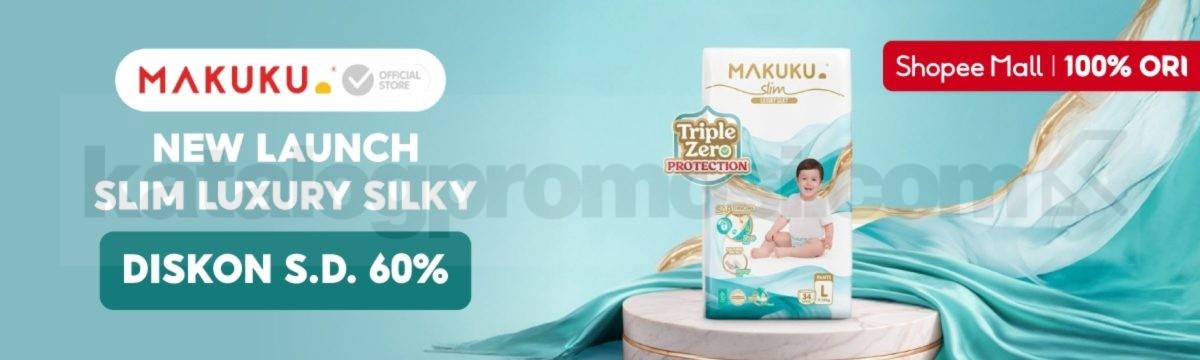 Promo Makuku Slim Luxury Silky Diskon 60% Popok Premium Promo Makuku Slim Luxury Silky diskon hingga 60% popok premium super tipis di Shopee Mall