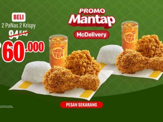 Promo McDonalds Mantap Senin 2 PaNas 2 Krispy Rp. 60.000 khusus McDelivery setiap Senin