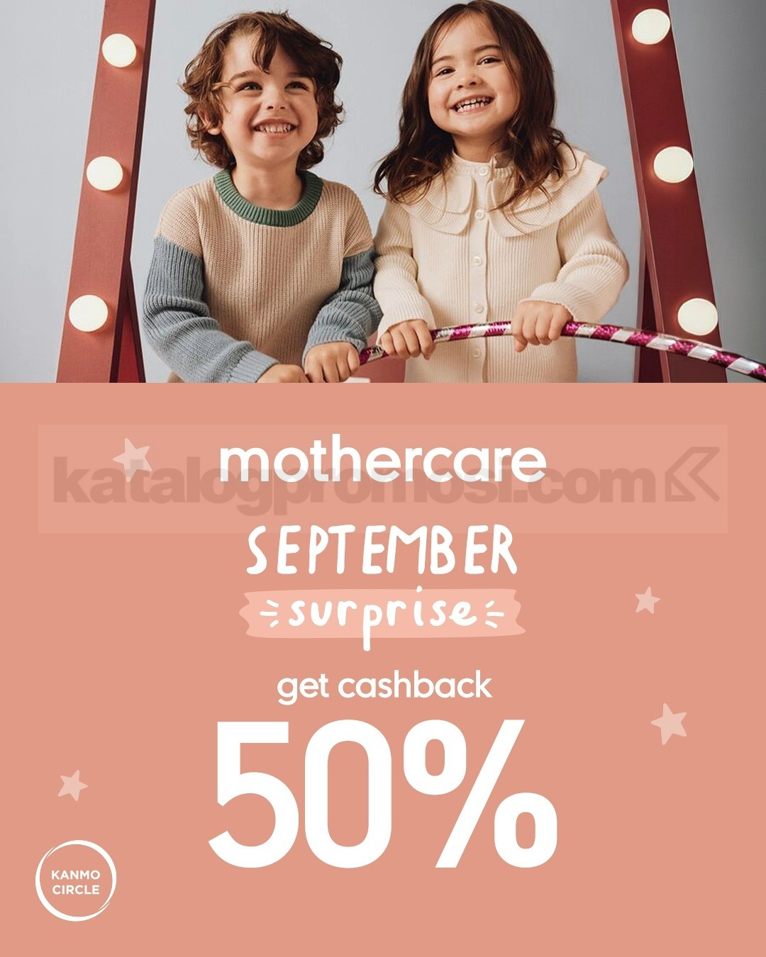 Promo Mothercare September Surprise Cashback 50%