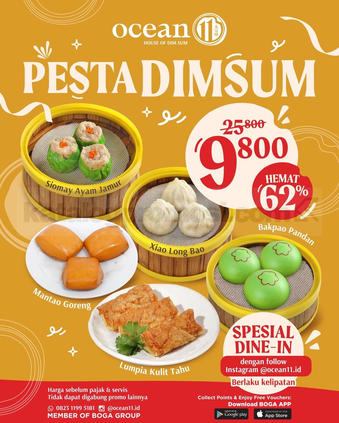 Promo Ocean 11 Pesta Dimsum Rp. 9.800 Promo Ocean 11 Pesta Dimsum Rp. 9.800 dengan pilihan menu dimsum favorit di Supermal Karawaci