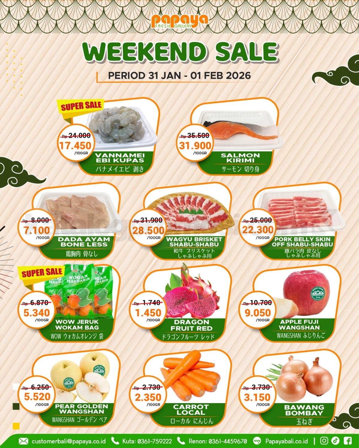 Promo Papaya Fresh Gallery Bali Weekend Fiesta 31 Januari - 01 Februari 2026 Promo Papaya Fresh Gallery Bali Weekend Fiesta 31 Januari - 01 Februari 2026 1