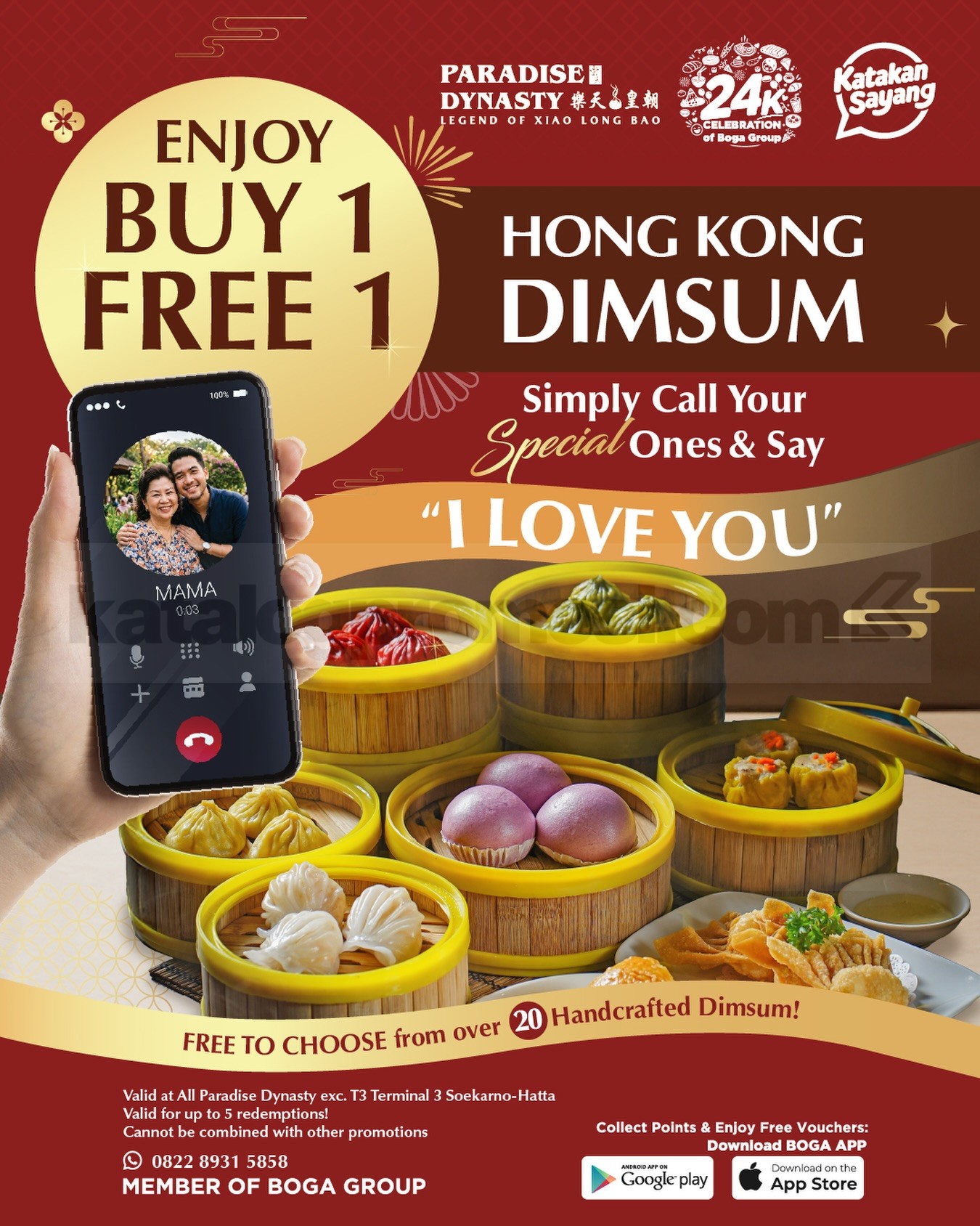 Promo Paradise Dynasty Katakan Sayang Beli 1 Gratis 1 Dimsum