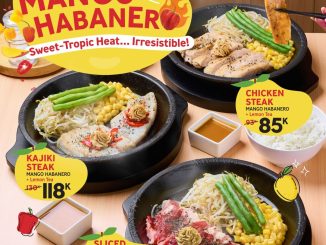 Promo Pepper Lunch NEW Sizzling Mango Habanero Set mulai Rp. 85.000 dengan pilihan chicken, beef, dan kajiki