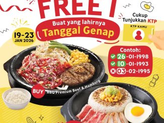 Promo Pepper Lunch Ultah Tanggal Genap Beli 1 Gratis 1