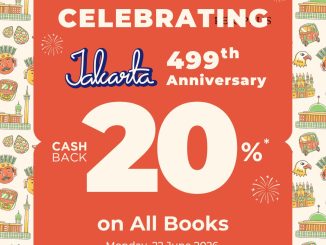 Promo Periplus Anniversary Jakarta Cashback 20% Semua Buku untuk pembelian buku di Periplus.com