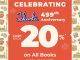 Promo Periplus Anniversary Jakarta Cashback 20% Semua Buku untuk pembelian buku di Periplus.com
