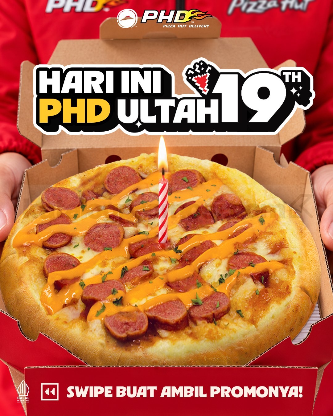 Promo PHD Ulang Tahun Crafted Flatzz Rp19 Ribu & Gratis Spaghetti Promo PHD Ulang Tahun Crafted Flatzz Rp19.000 dan gratis Spaghetti melalui permainan Suit Ultah pada 19 Oktober 2026.