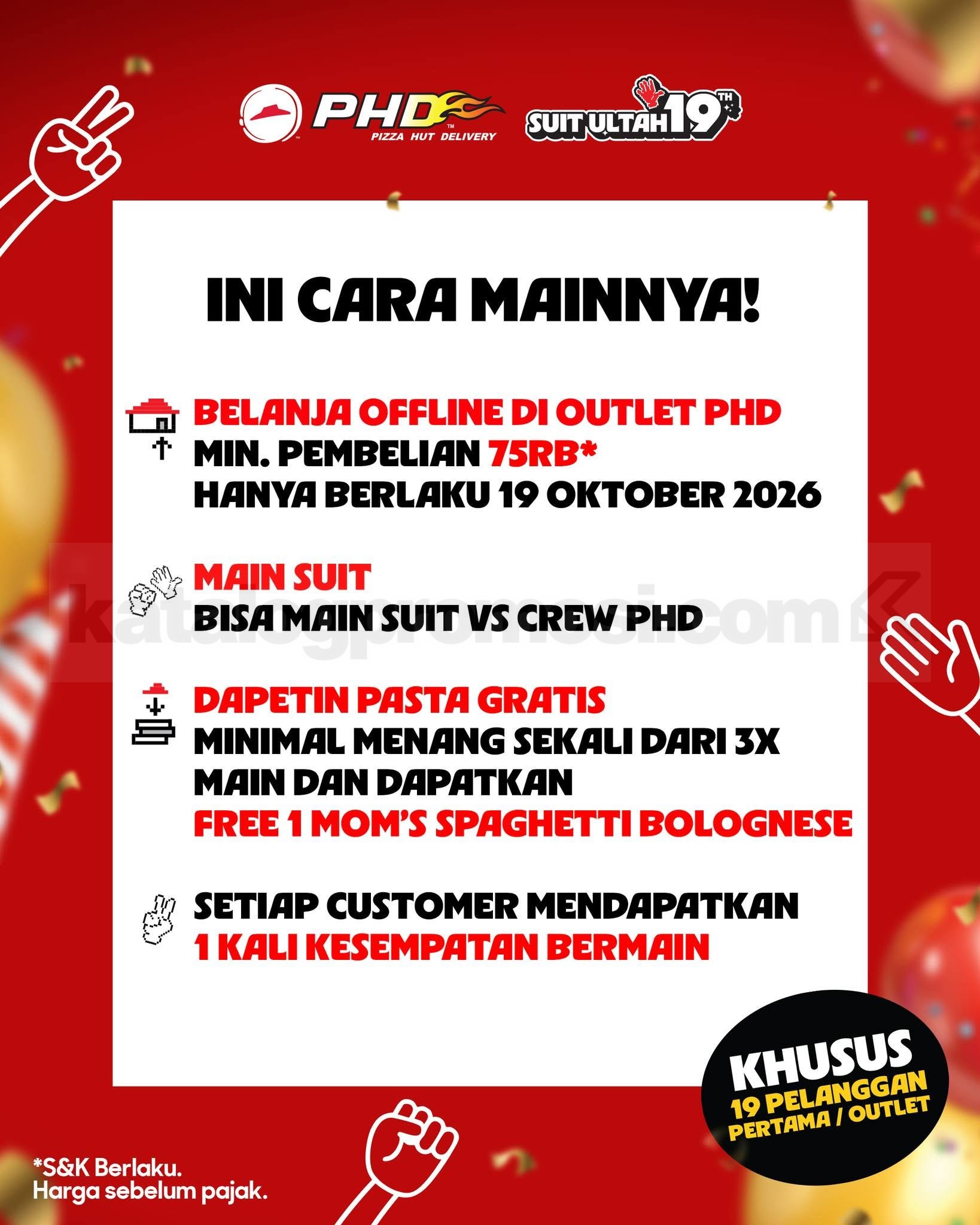 Promo PHD Ulang Tahun Crafted Flatzz Rp19 Ribu & Gratis Spaghetti Promo PHD Ulang Tahun Crafted Flatzz Rp19 Ribu & Gratis Spaghetti 3