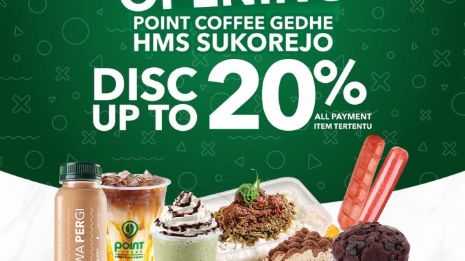 Promo Point Coffee Grand Opening Diskon hingga 20% di Rest Area KM 65A Sukorejo