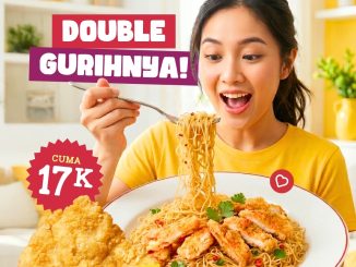 Promo PokPok Crispy Chicken + Mie Instan Goreng Cuma Rp. 17.000 dengan kombinasi ayam crispy dan mie goreng.