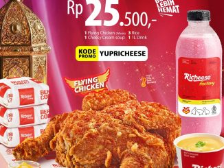 Promo Richeese Factory BUKBER YUP Rp. 25.500 paket Flying Chicken Whole lengkap
