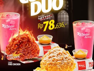 Promo Richeese Factory Combo Duo mulai Rp. 78.636 dapat 2 combo Fire Chicken dan Parmesan Chicken