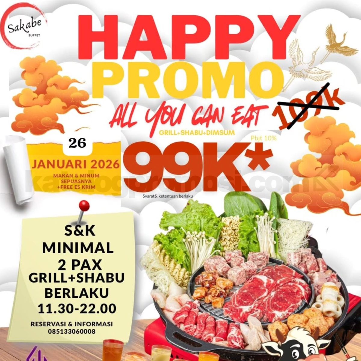 Promo Sakabe Buffet Special Happy Grill Shabu Rp. 99.000 Promo Sakabe Buffet Special Happy Grill Shabu Rp. 99.000 makan sepuasnya